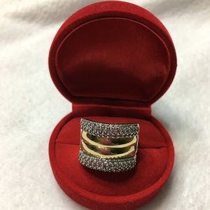 NEW 925 Sterling Silver and gold ring. Sz 7